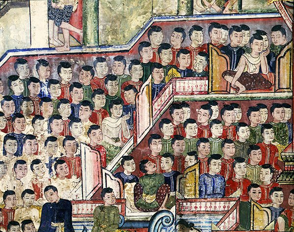 Wiharn Laikarn, episódio de Jataka Sang Thong (fresco) de Thai School