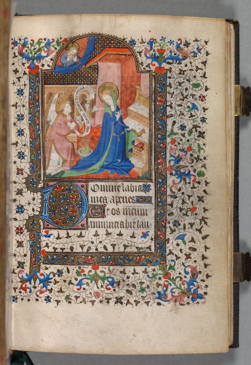 Livro de Horas de Uso de Paris: Fol. 37r, Anunciação, c. 1420. de The Bedford Master