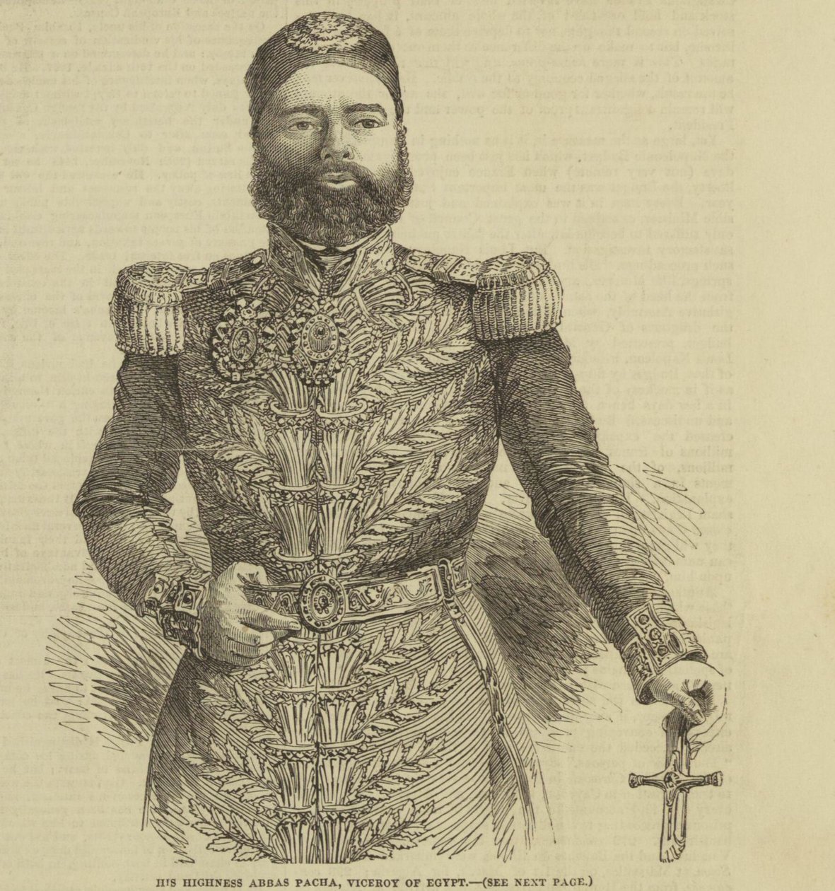 Sua Alteza Abbas Pacha, Vice-Rei do Egito ILN-1852-0327-0001 de The Illustrated London News