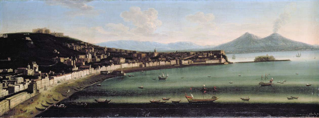A baía de Nápoles pelo oeste, 1710 de The Metropolitan Master