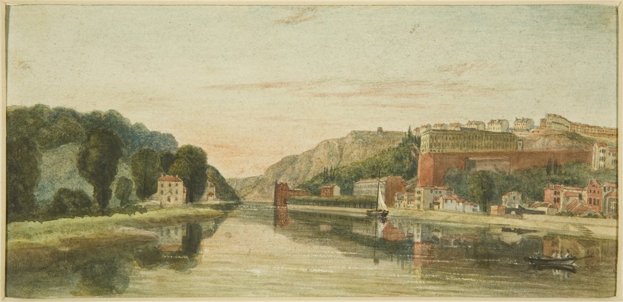 Hotwells, Clifton and the Avon Gorge (lápis e aguarela sobre papel) de The Rev. John Eagles