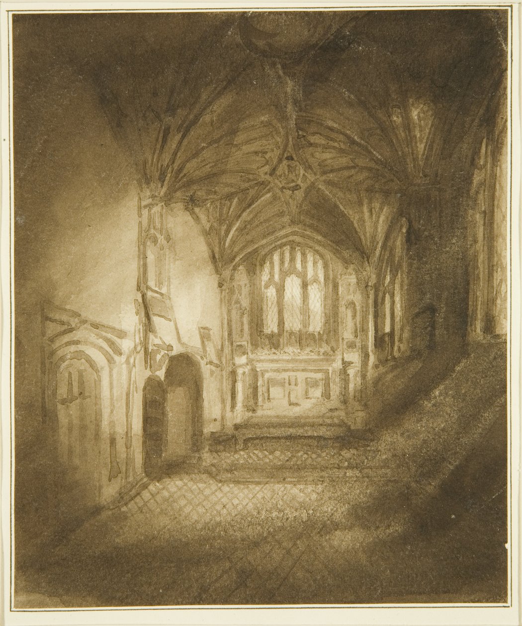 A Sacristia de São Marcos (lápis e aguarela sobre papel) de The Rev. John Eagles