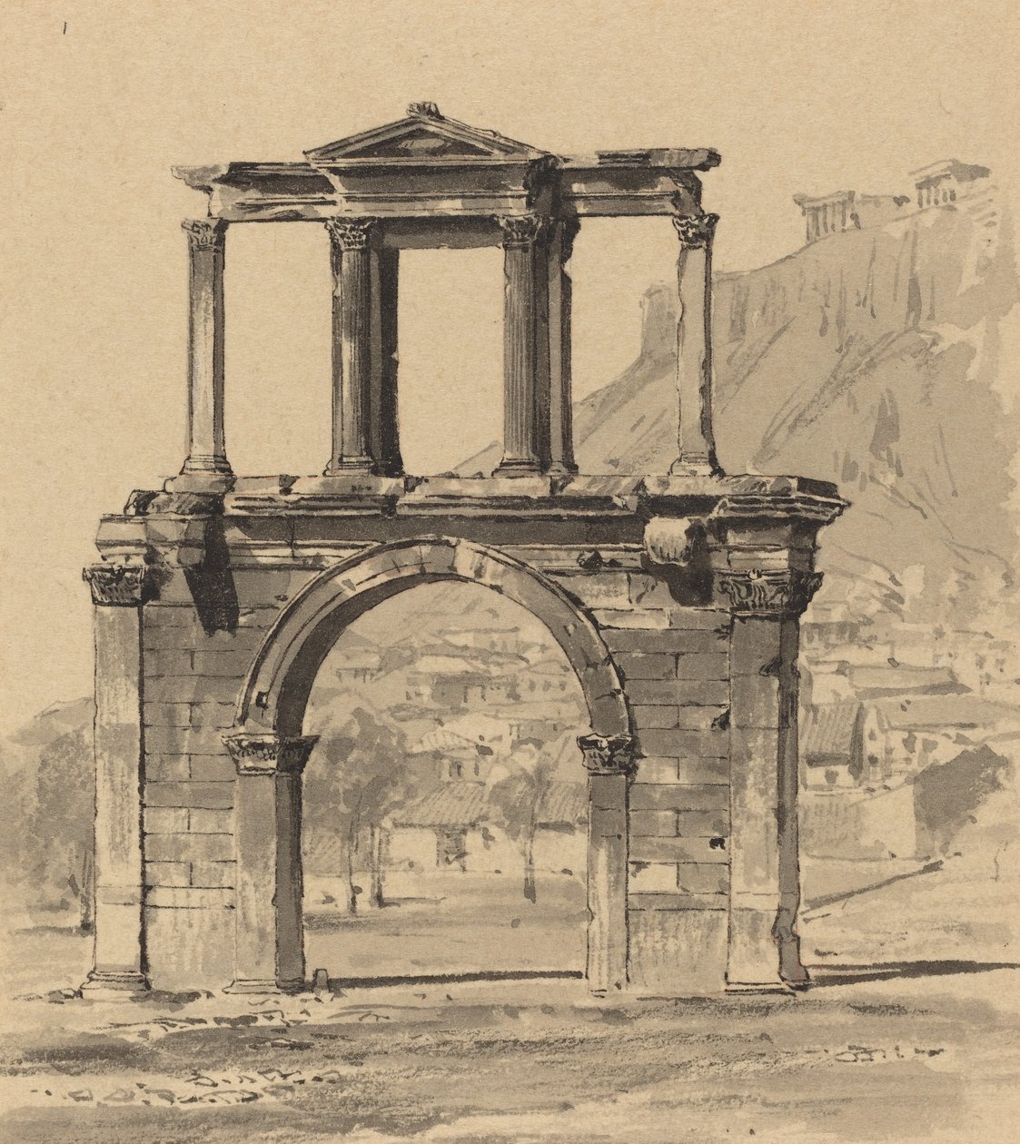 Arco de Adriano, 1890. de Themistocles von Eckenbrecher
