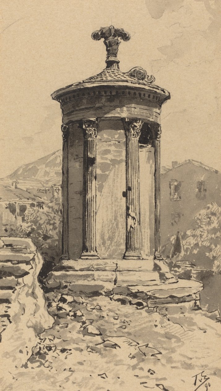 Monumento de Lisícrates, 1890. de Themistocles von Eckenbrecher