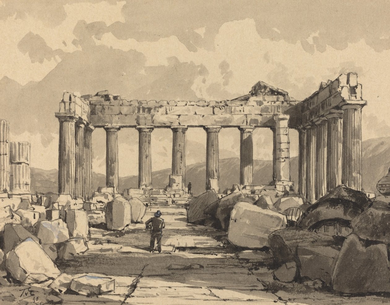 Partenon, Interior de Themistocles von Eckenbrecher