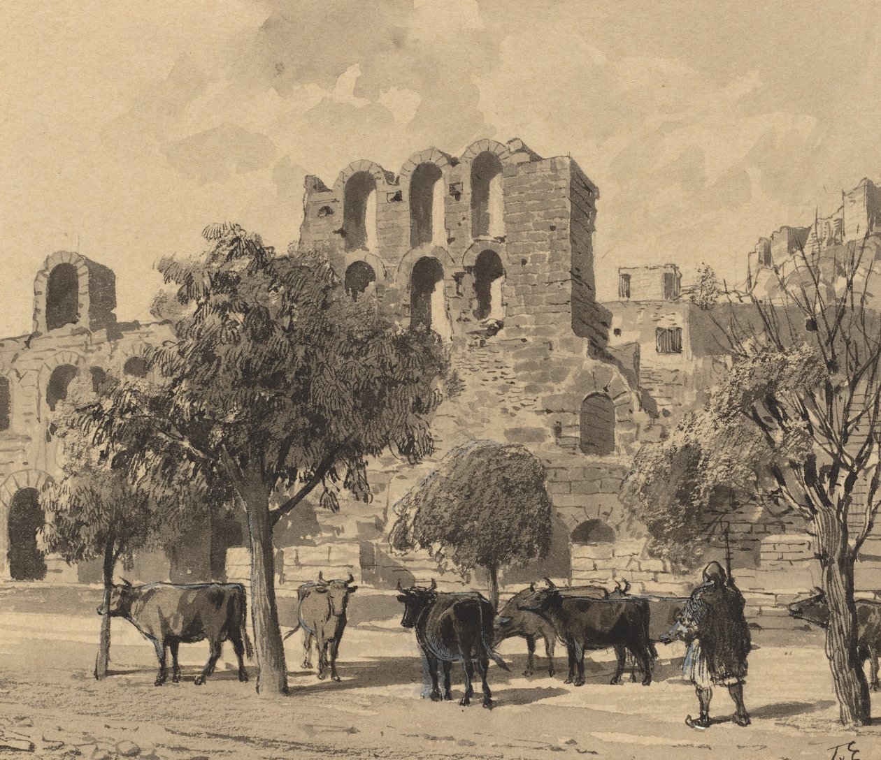 Teatro de Herodes Ático de Themistocles von Eckenbrecher