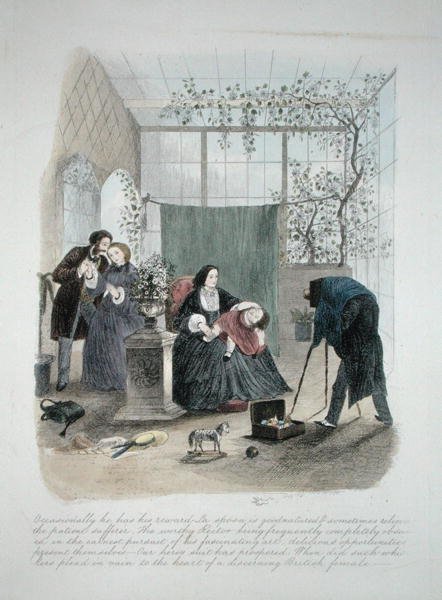 Ilustração da visitação de uma requintada de Londres para suas tias solteiras no país, publicado em 1859 (ver também 203629-31) de Theo Theo
