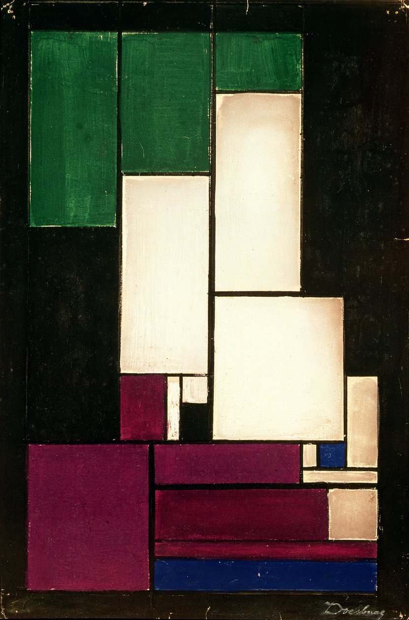 Composição, 1922 (guache) de Theo van Doesburg