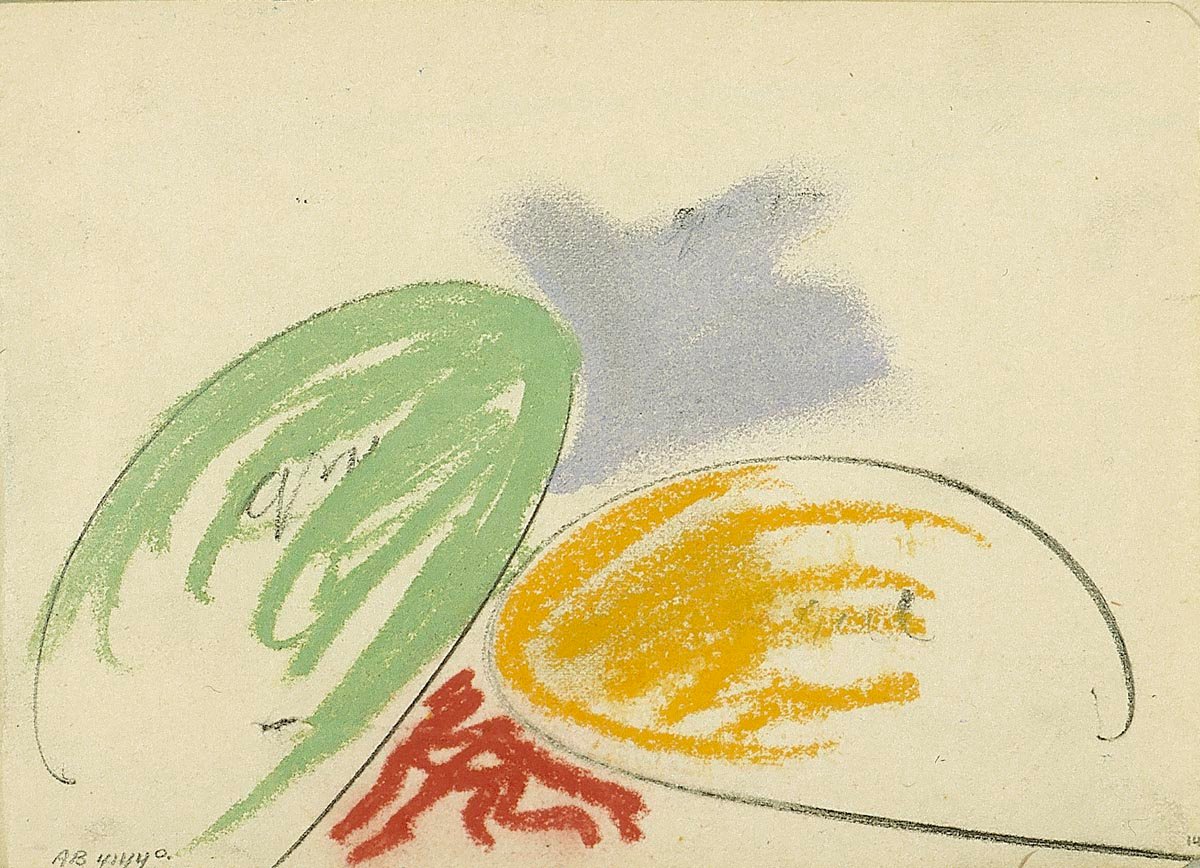 Composição com duas formas ovais de Theo van Doesburg