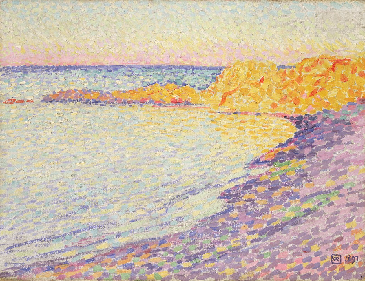 Praia pequena, Saint Tropez, 1897 de Théo van Rysselberghe