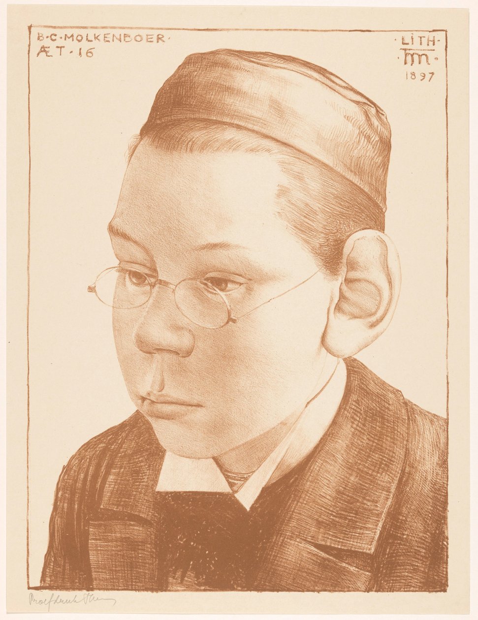 Retrato de Bernard Molkenboer de Theo Molkenboer