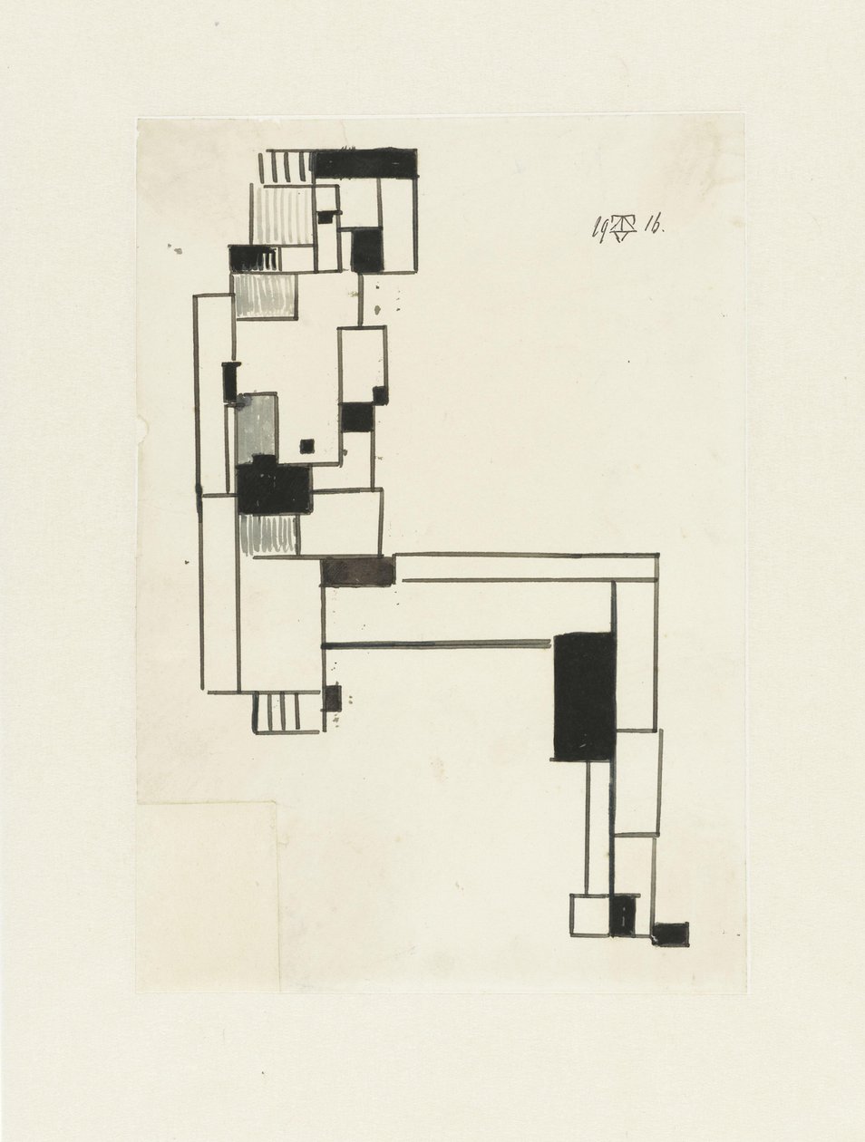 Nu feminino sentado, a mão na cabeça Nu feminino sentado de Theo van Doesburg (signed by artist)