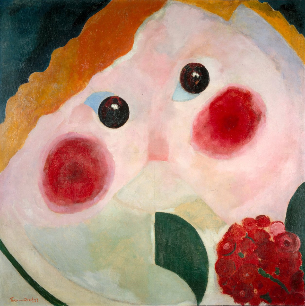 Menina com Ranúnculo, 1914 de Theo van Doesburg