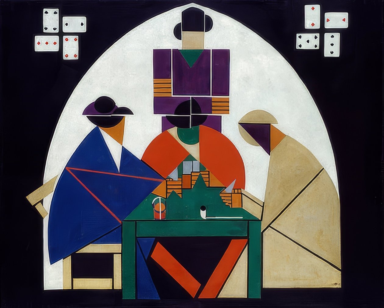 Jogador de cartão. 1916-17 de Theo van Doesburg