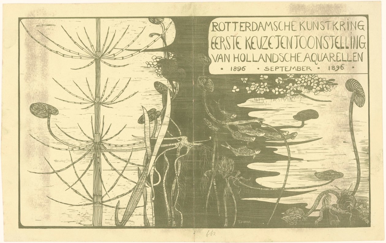 Capa do catálogo com plantas aquáticas de Theo van Hoytema