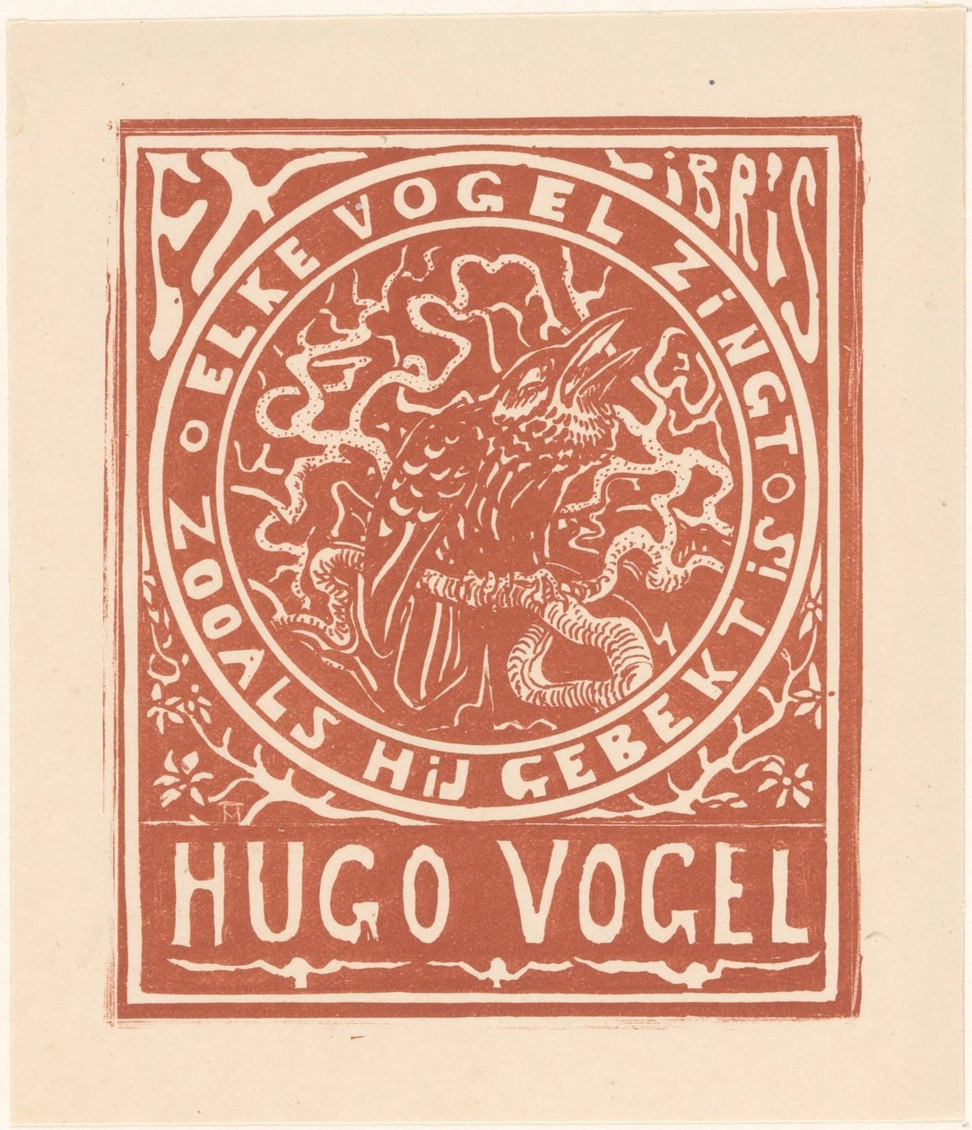 Ex libris por Hugo Vogel de Theo van Hoytema
