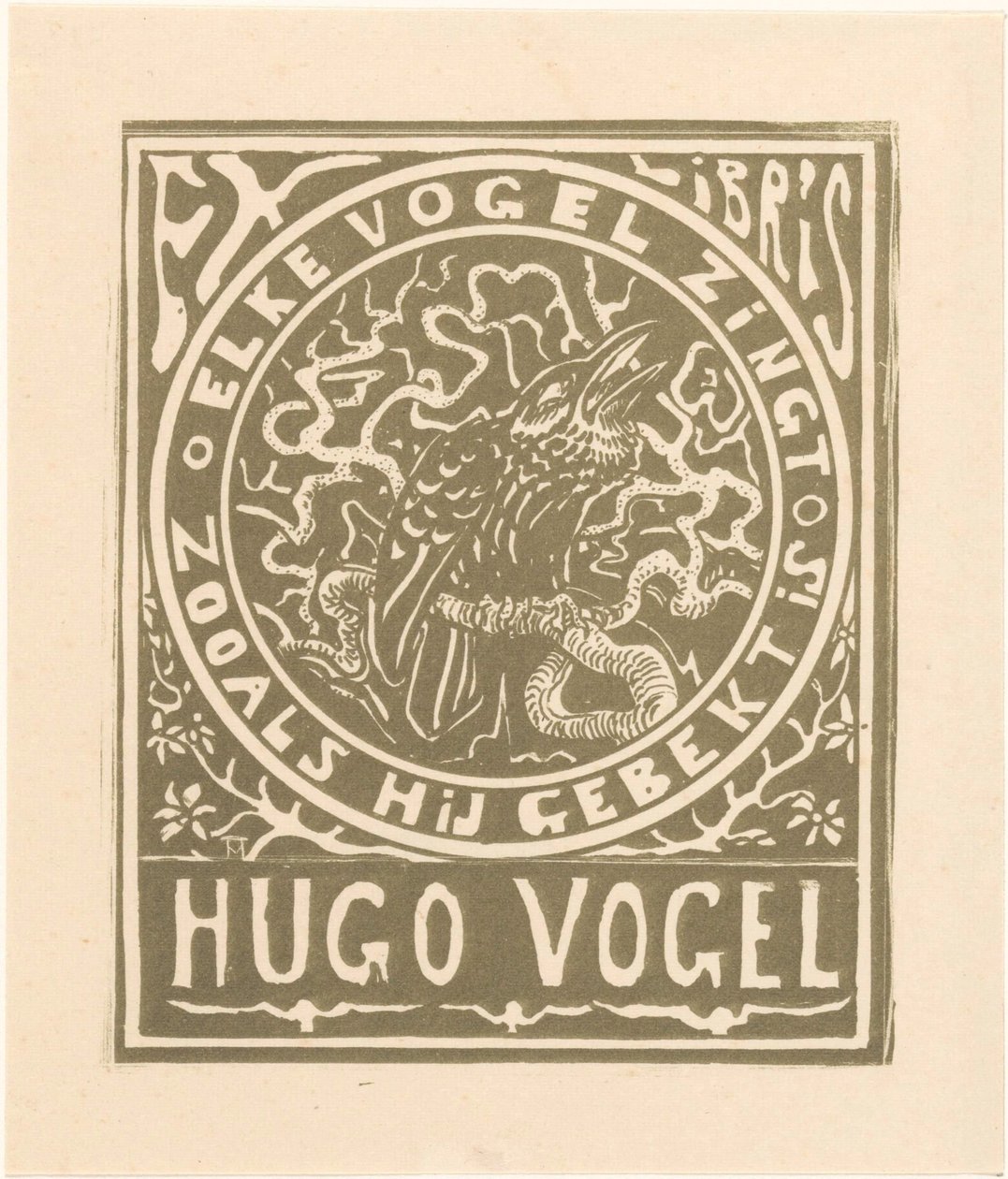 Ex libris por Hugo Vogel de Theo van Hoytema