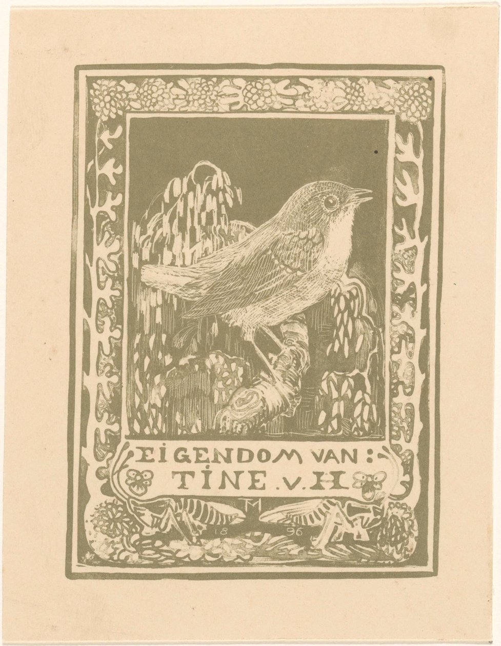 Ex libris de Tine van Hoytema de Theo van Hoytema