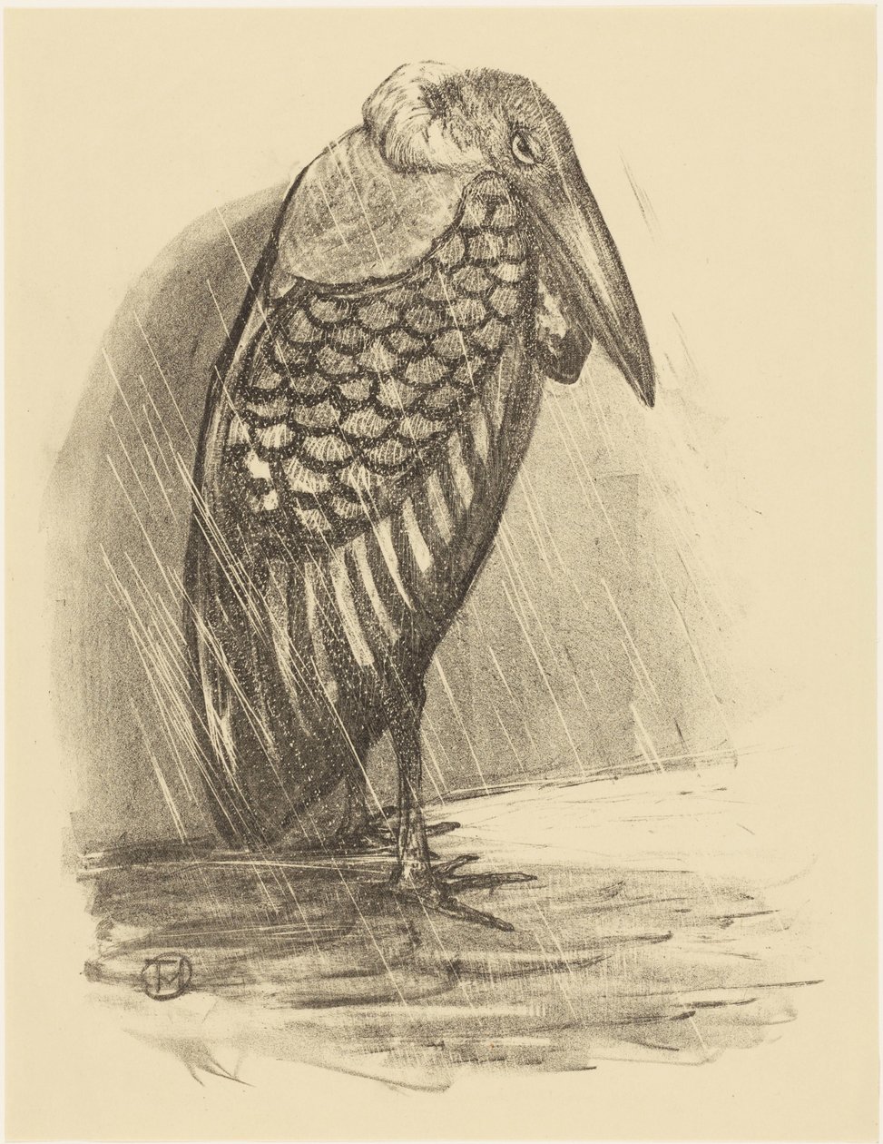 Marabu à chuva de Theo van Hoytema