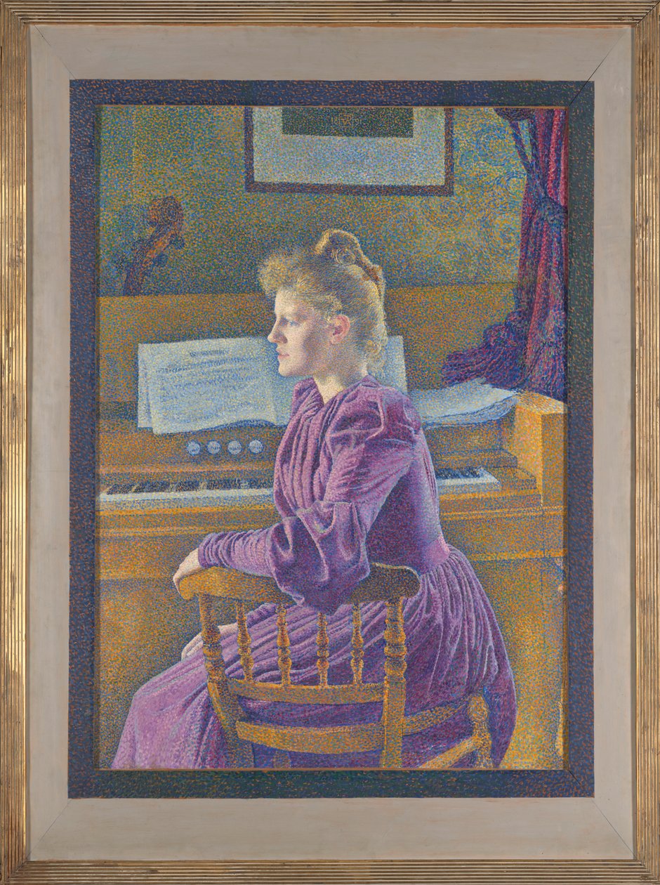 Maria Sèthe ao harmónio de Théo van Rysselberghe