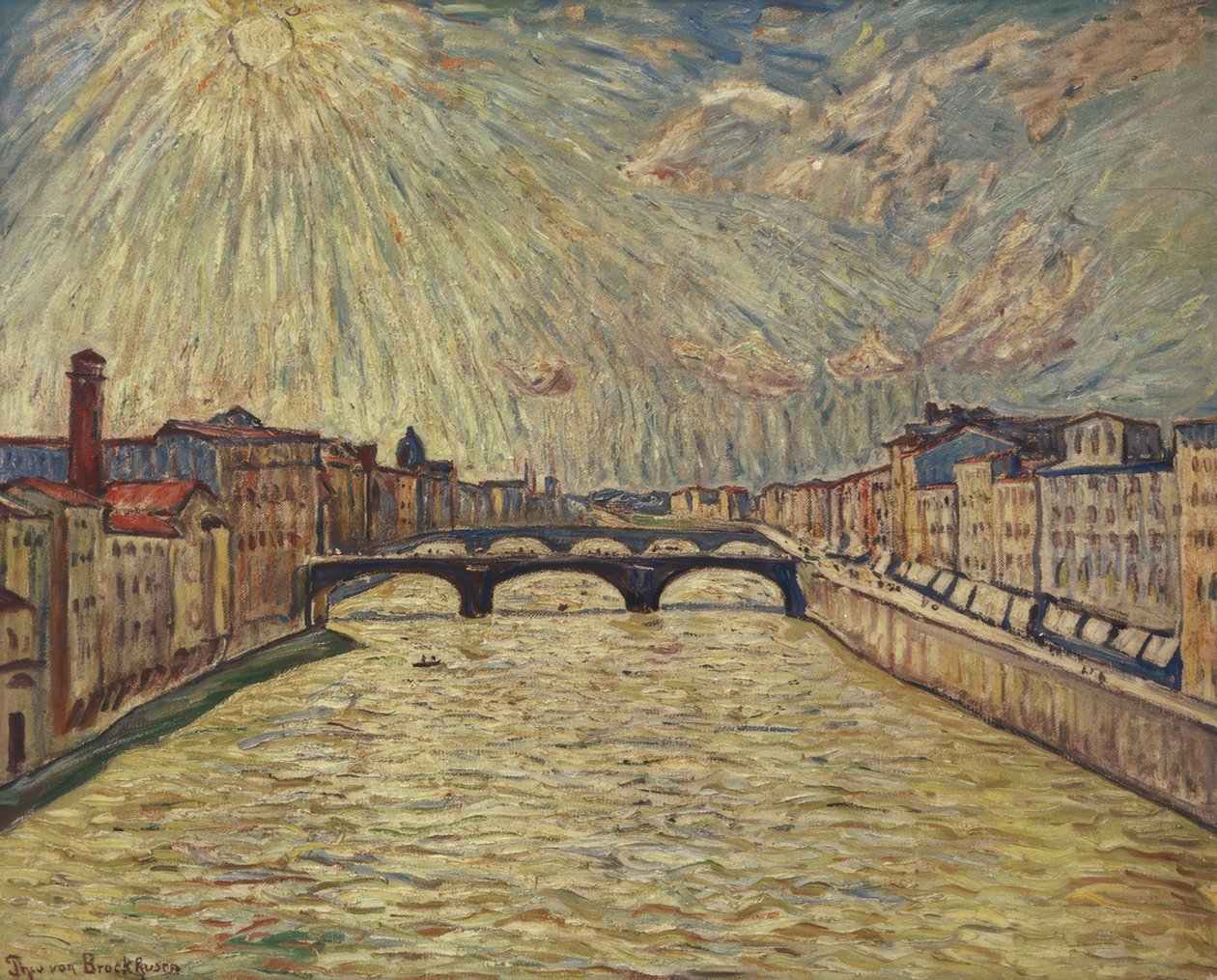 Arnobridge em Florença I de Theo von Brockhusen