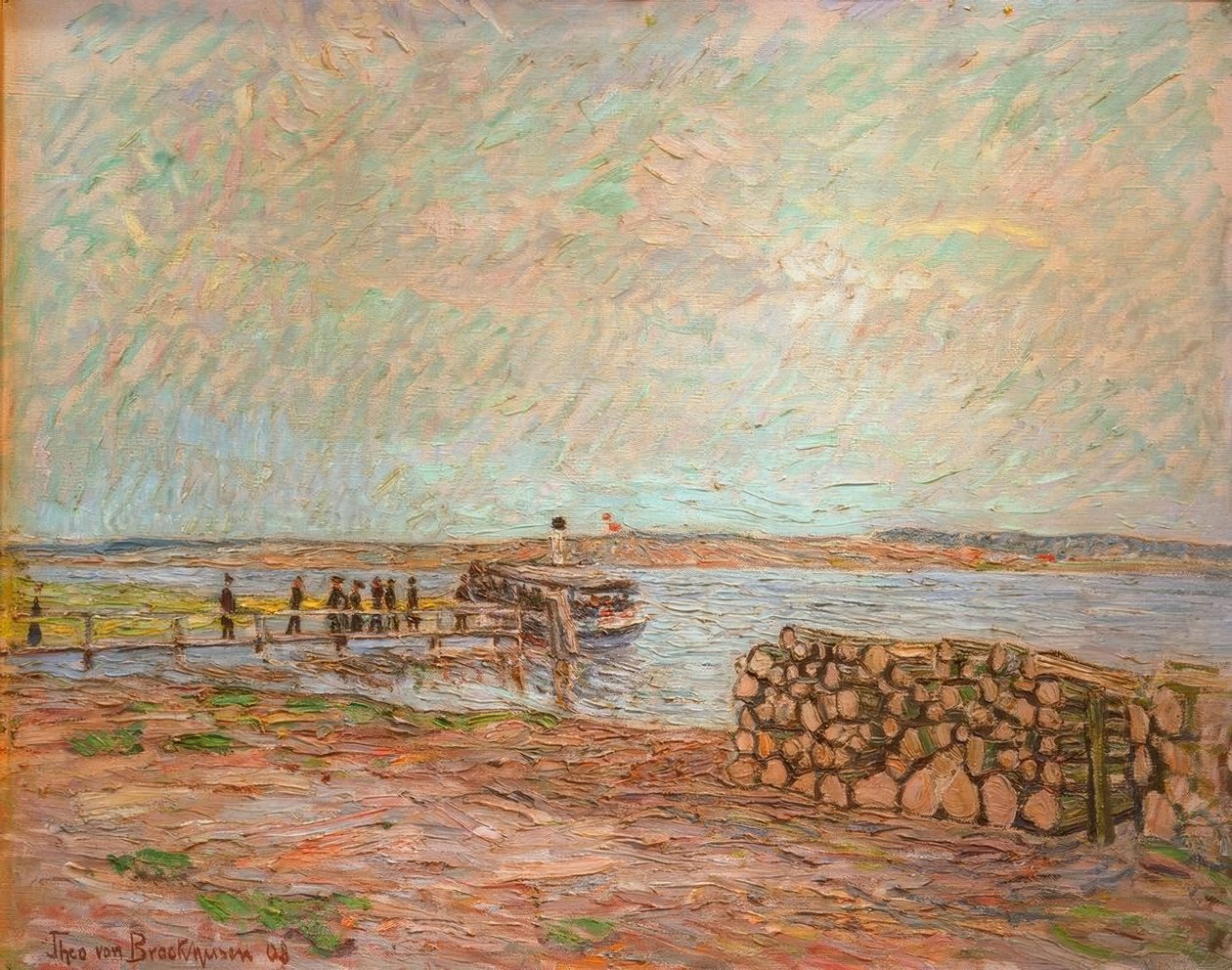 Ponte de vapor no Havel de Theo von Brockhusen