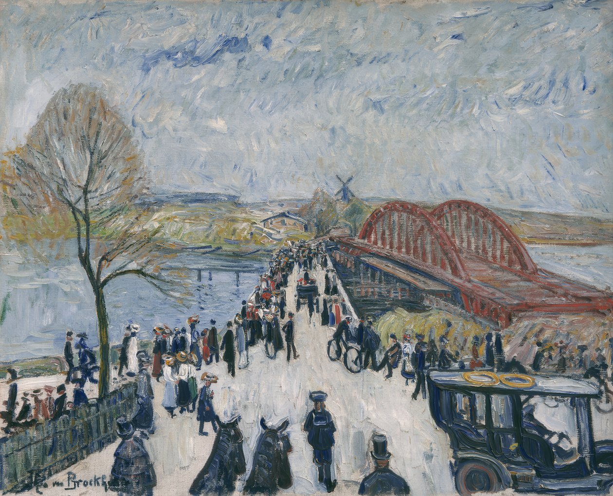 Inauguração da ponte de Havel, perto de Baumgartenbrück de Theo von Brockhusen
