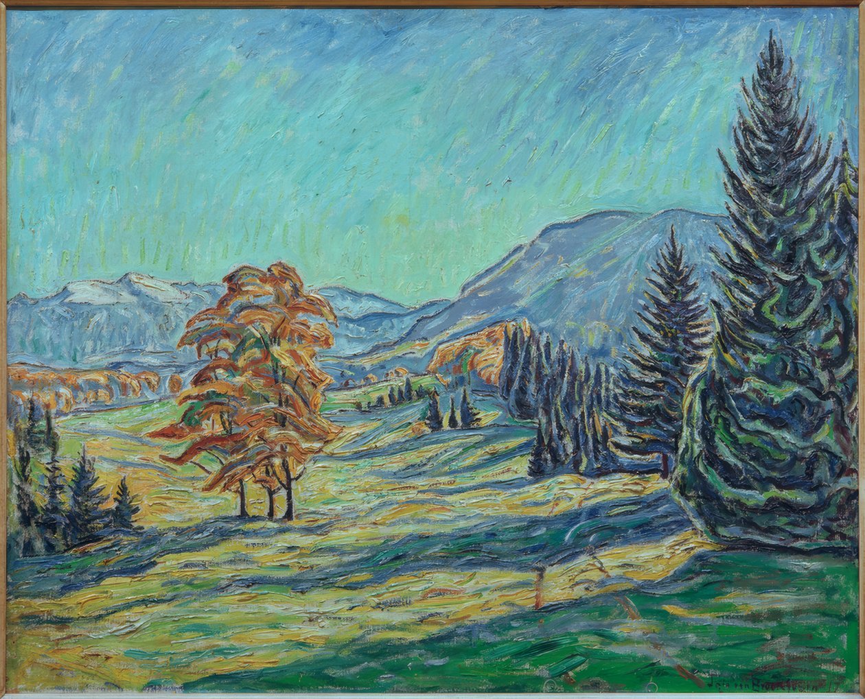 Paisagem de montanha outonal de Theo von Brockhusen