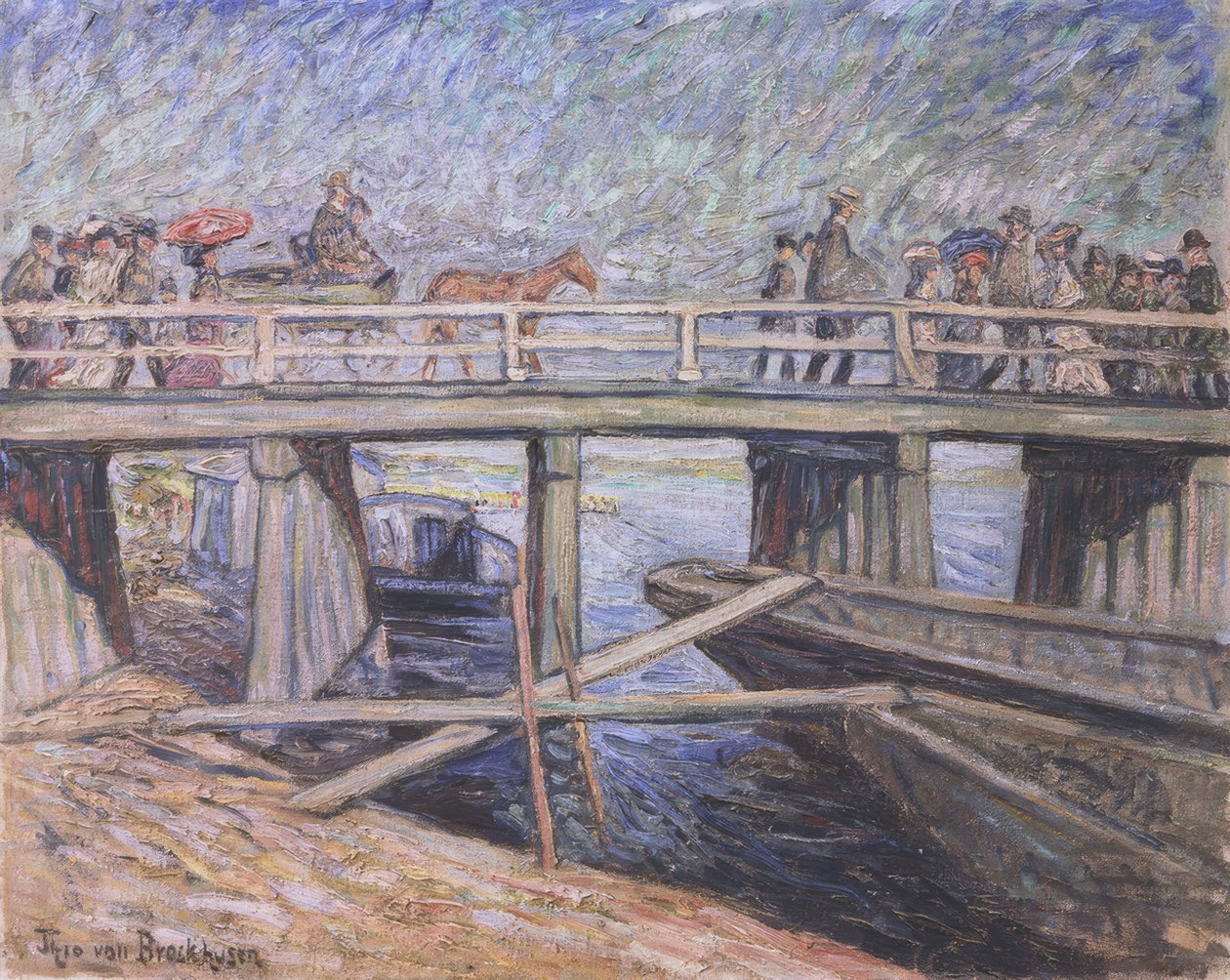 Ponte de madeira em Baumgartenbrück de Theo von Brockhusen