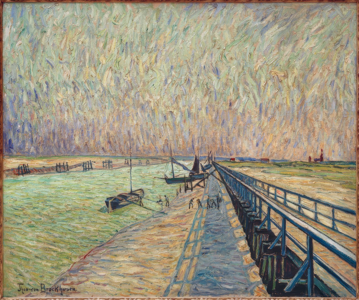 Ponte de desembarque em Nieuport de Theo von Brockhusen