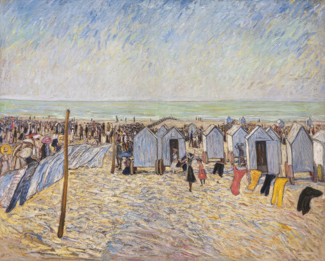 Imagem de praia com banheira (Knocke) de Theo von Brockhusen