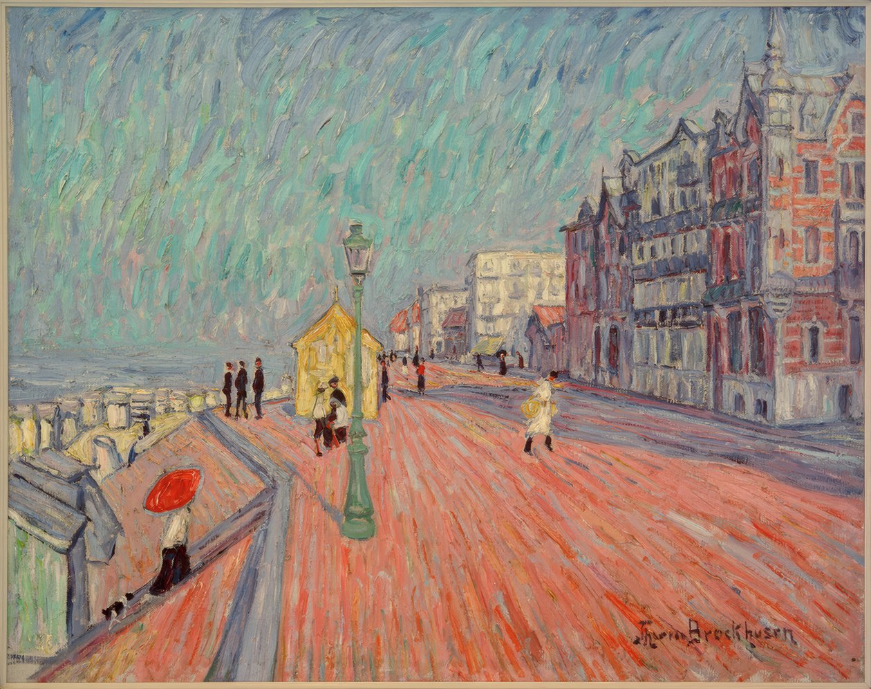 Strandpromenade em Knocke de Theo von Brockhusen