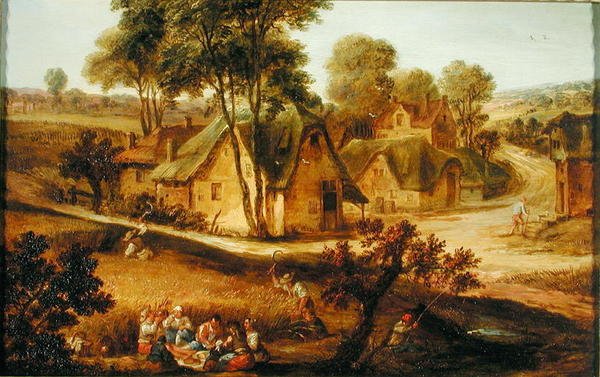 Cena rural (óleo) de Theobald Michau
