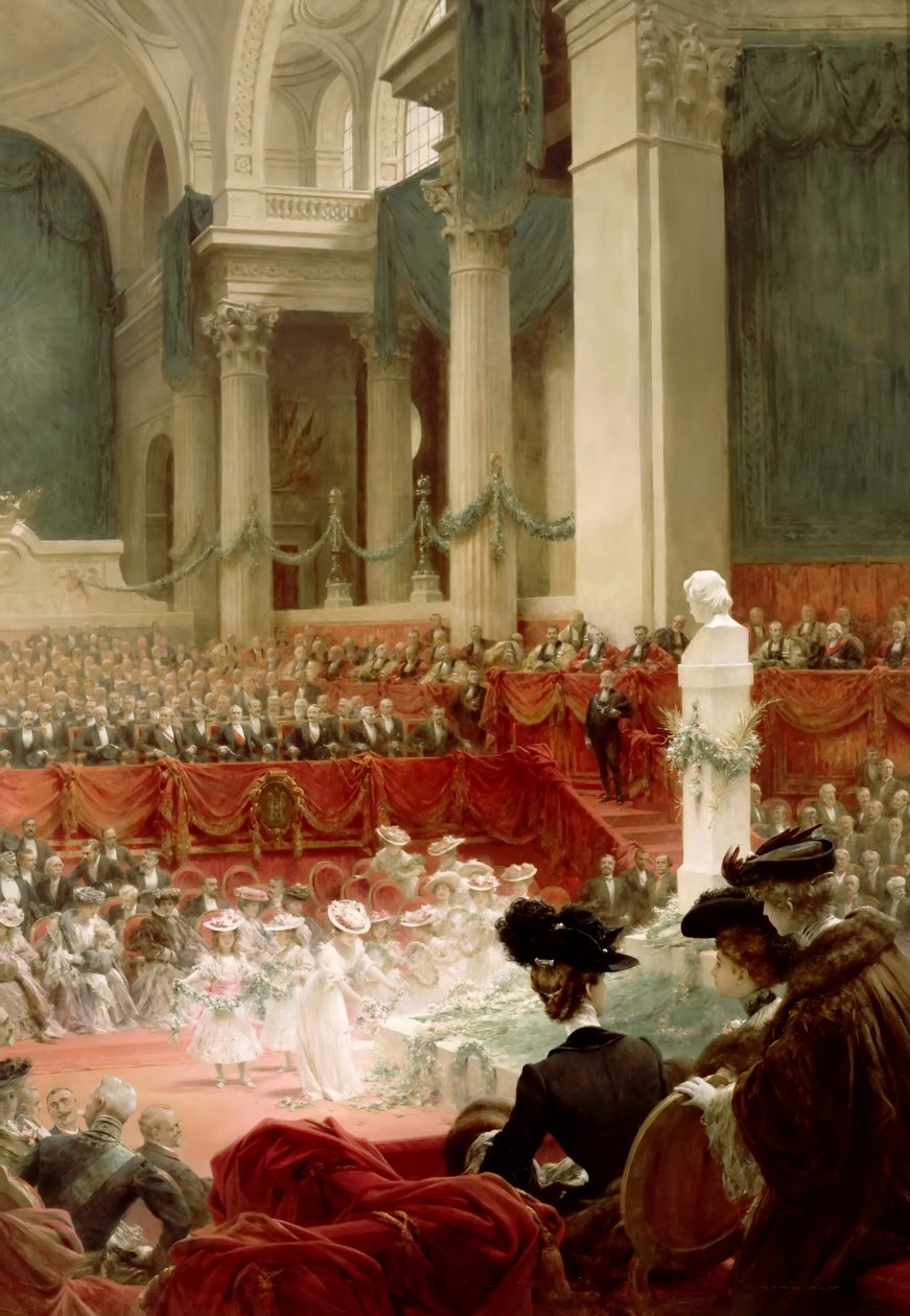 Comemoração do 100º aniversário de Victor Hugo no Panthéon, na presença do Presidente Félix de Theobald Chartran