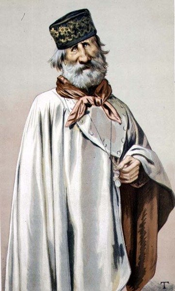Desenho animado "Revolution" da Vanity Fair of Guiseppe Garibaldi de Theobald Chartran