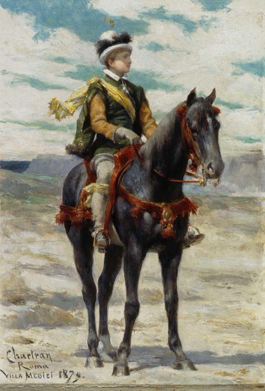 Jovem a cavalo de Theobald Chartran