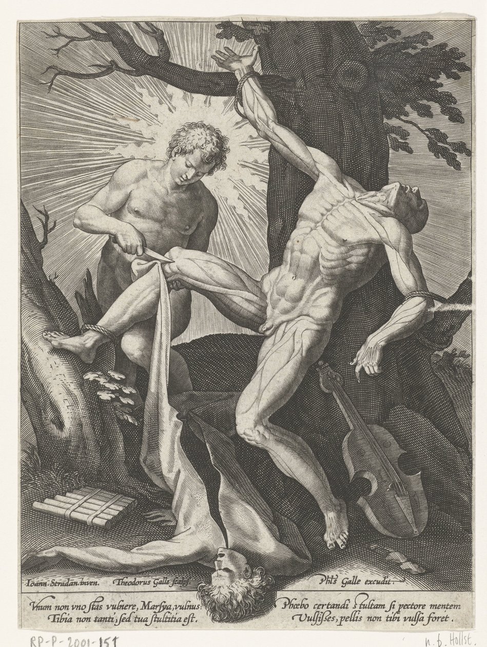 Colcha Apollo Marsyas de Theodoor Galle
