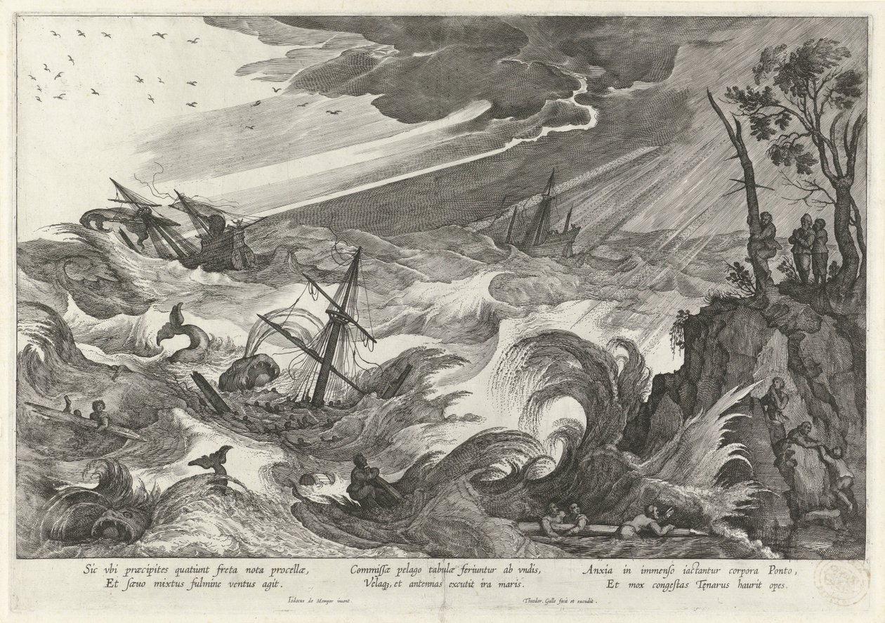 Outono: tempestades no mar
As quatro estações (título da série) de Theodoor Galle