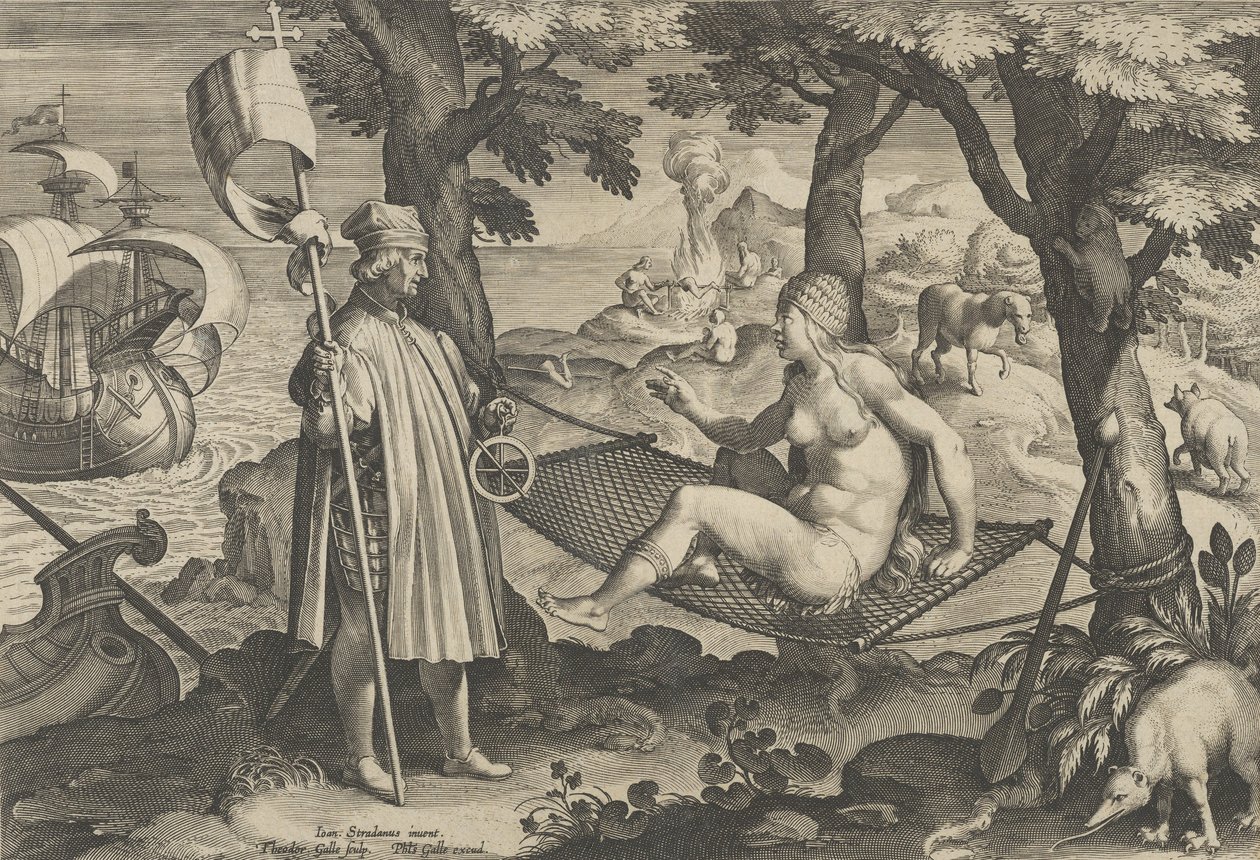 New Inventions of Modern Times [Nova Reperta], The Discovery of America, plate 1, ca. ..., ca. 1600. de Theodoor Galle