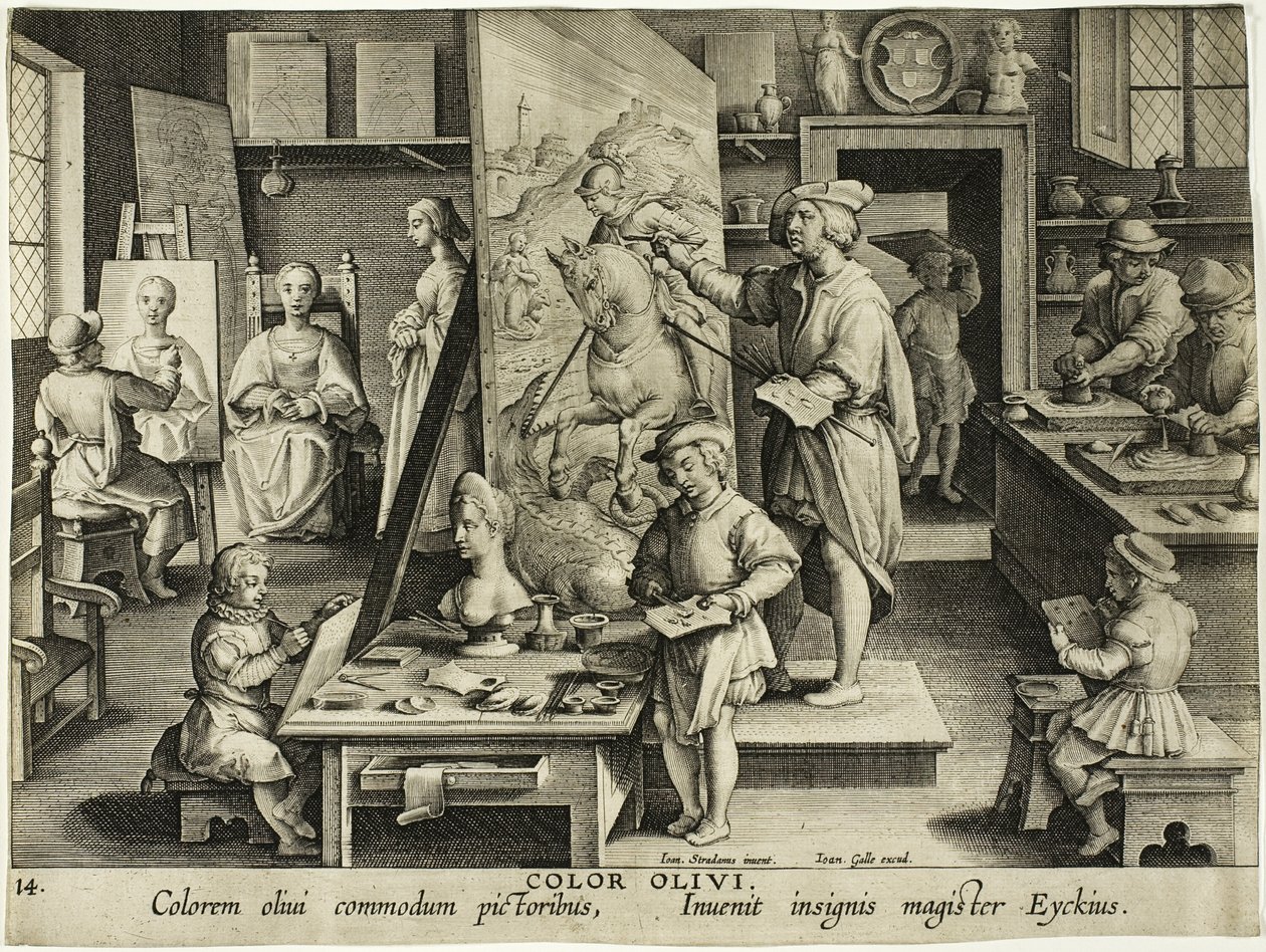 A invenção da pintura a óleo de Theodoor Galle