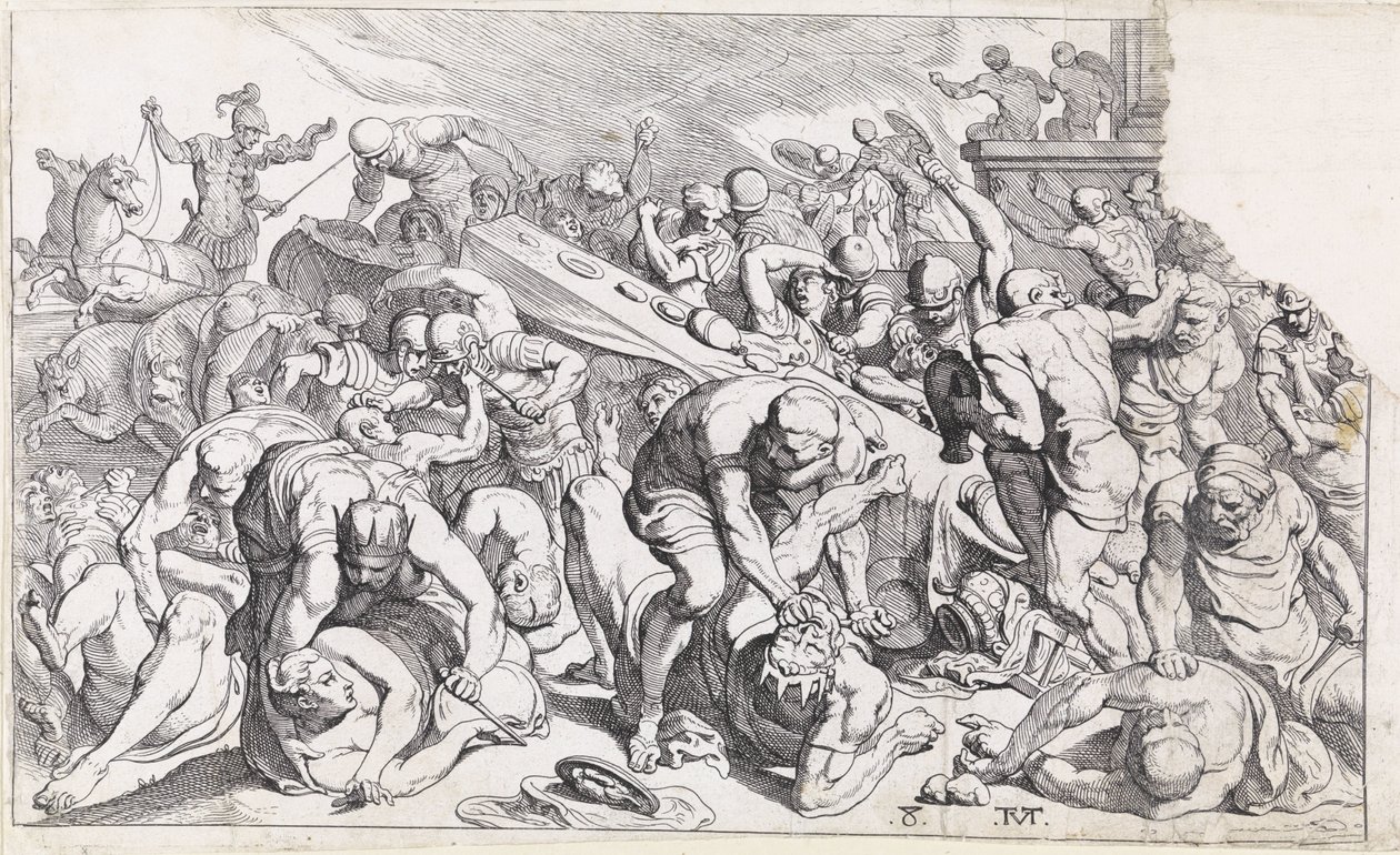 Assassinato de Agamenon e Cassandra Os Trabalhos de Ulisses (título da série) de Theodoor van Thulden