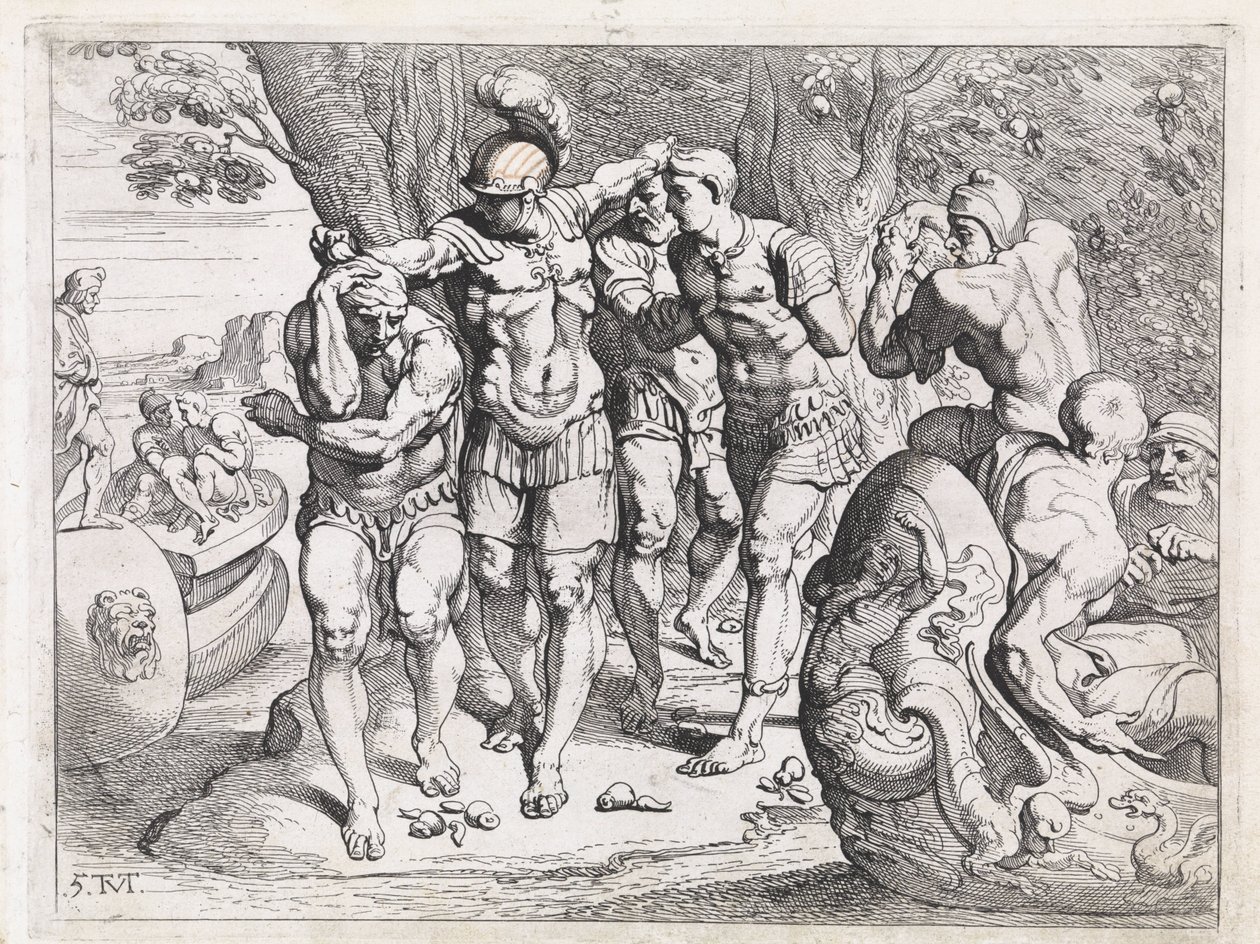 Ulisses na terra dos comedores de lótus Os Trabalhos de Ulisses (título da série) de Theodoor van Thulden
