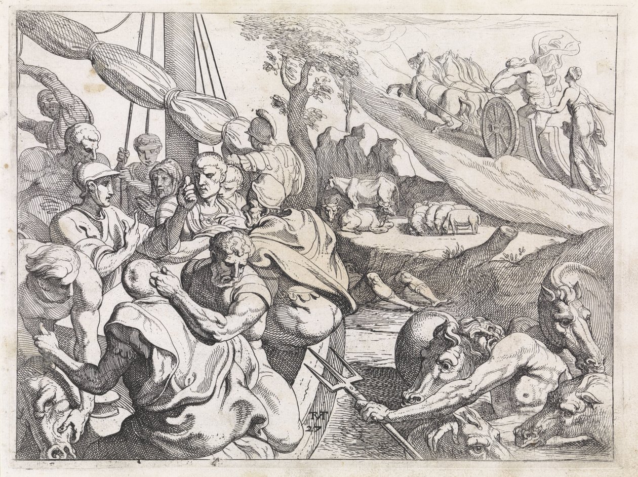 Gado de Hélios Os Trabalhos de Ulisses (título da série) de Theodoor van Thulden