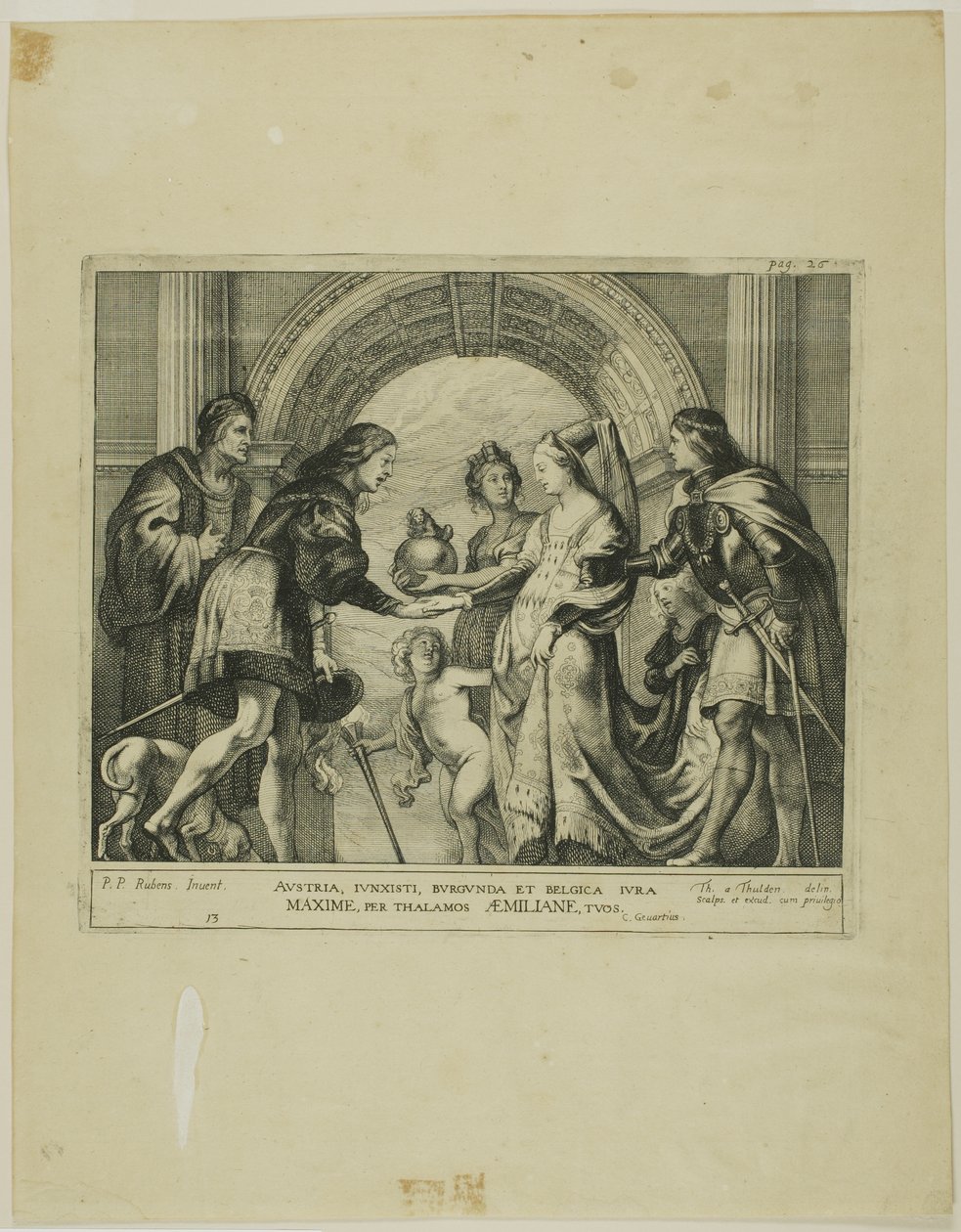O casamento de Maximiliano da Áustria com Maria de Borgonha de Theodoor van Thulden