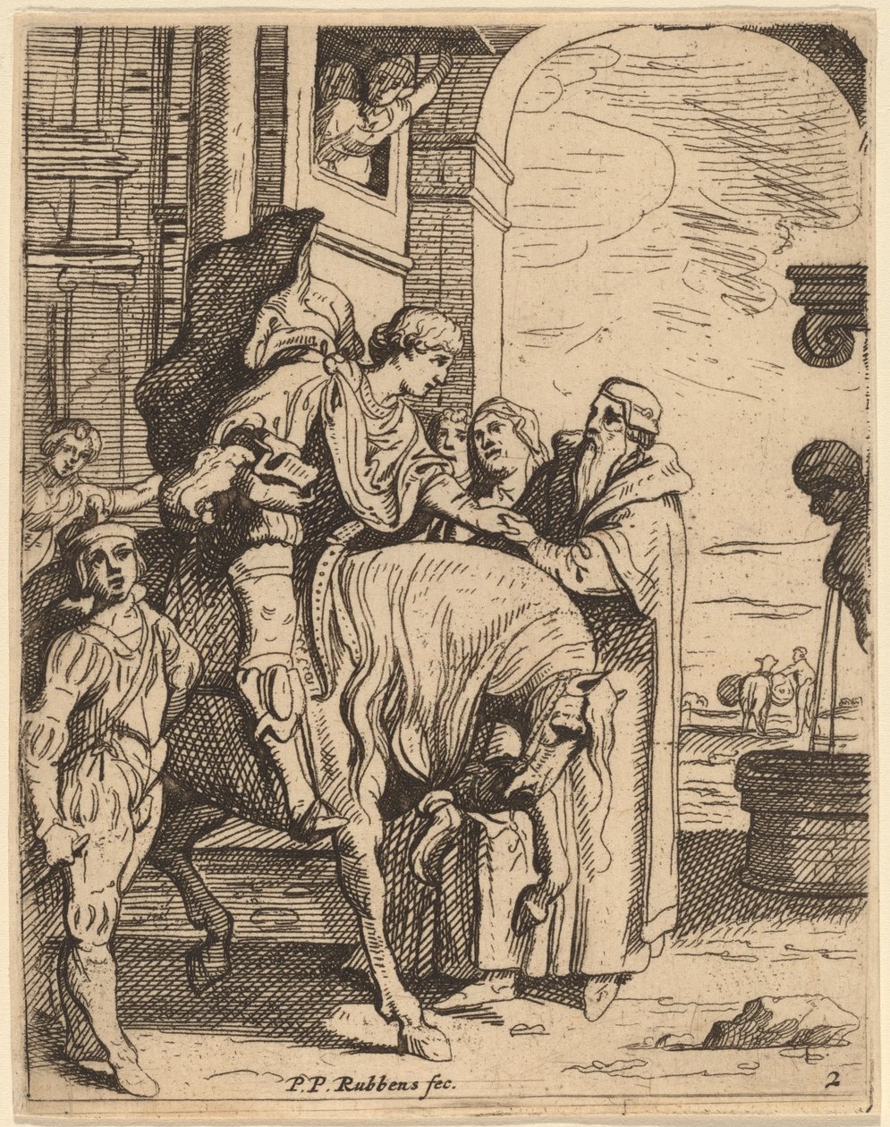 O filho pródigo se despede de seu pai de Theodoor van Thulden after Sir Peter Paul Rubens