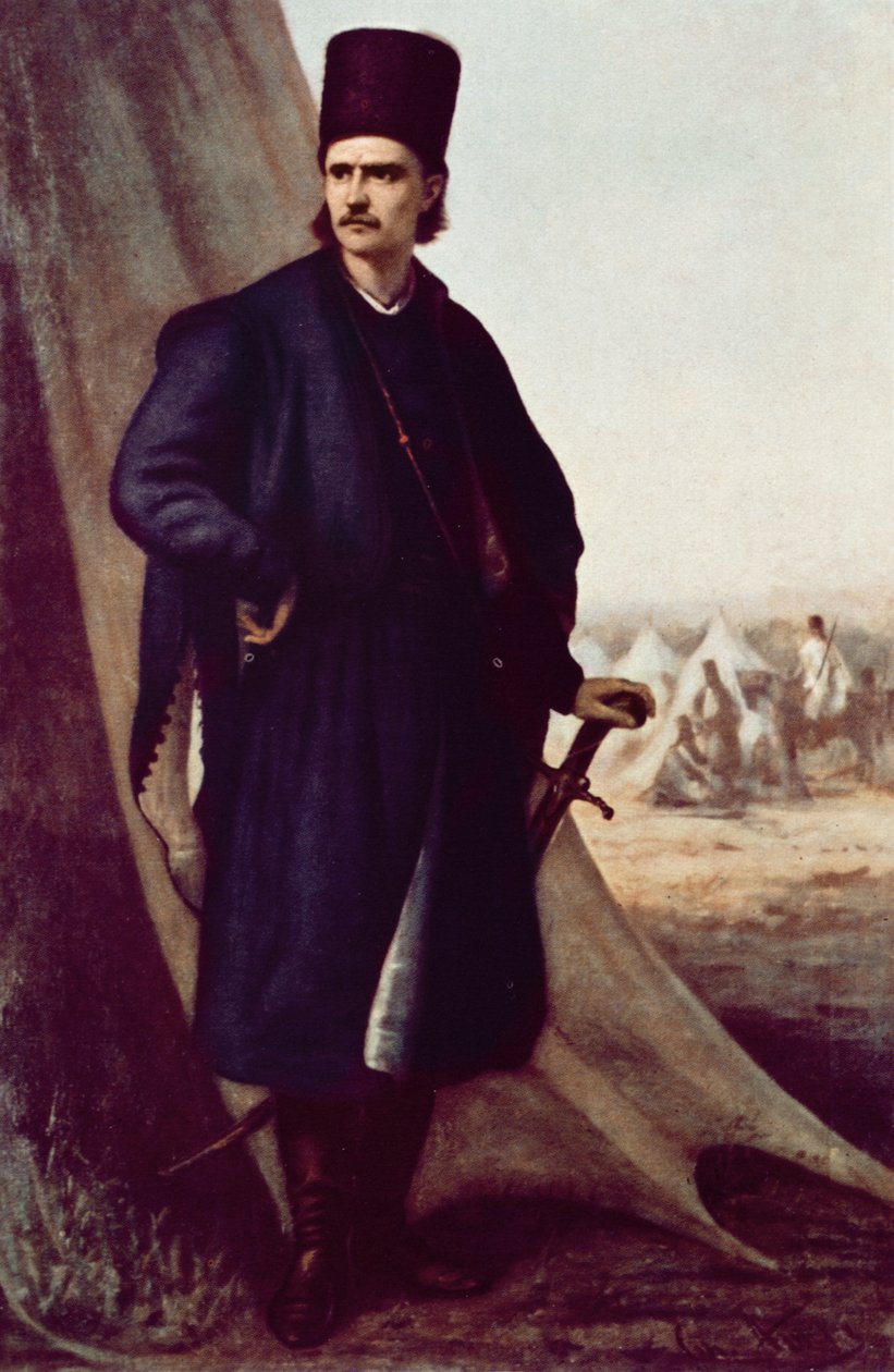 Retrato de Tudor (Theodor) Vladimirescu de Theodor Aman