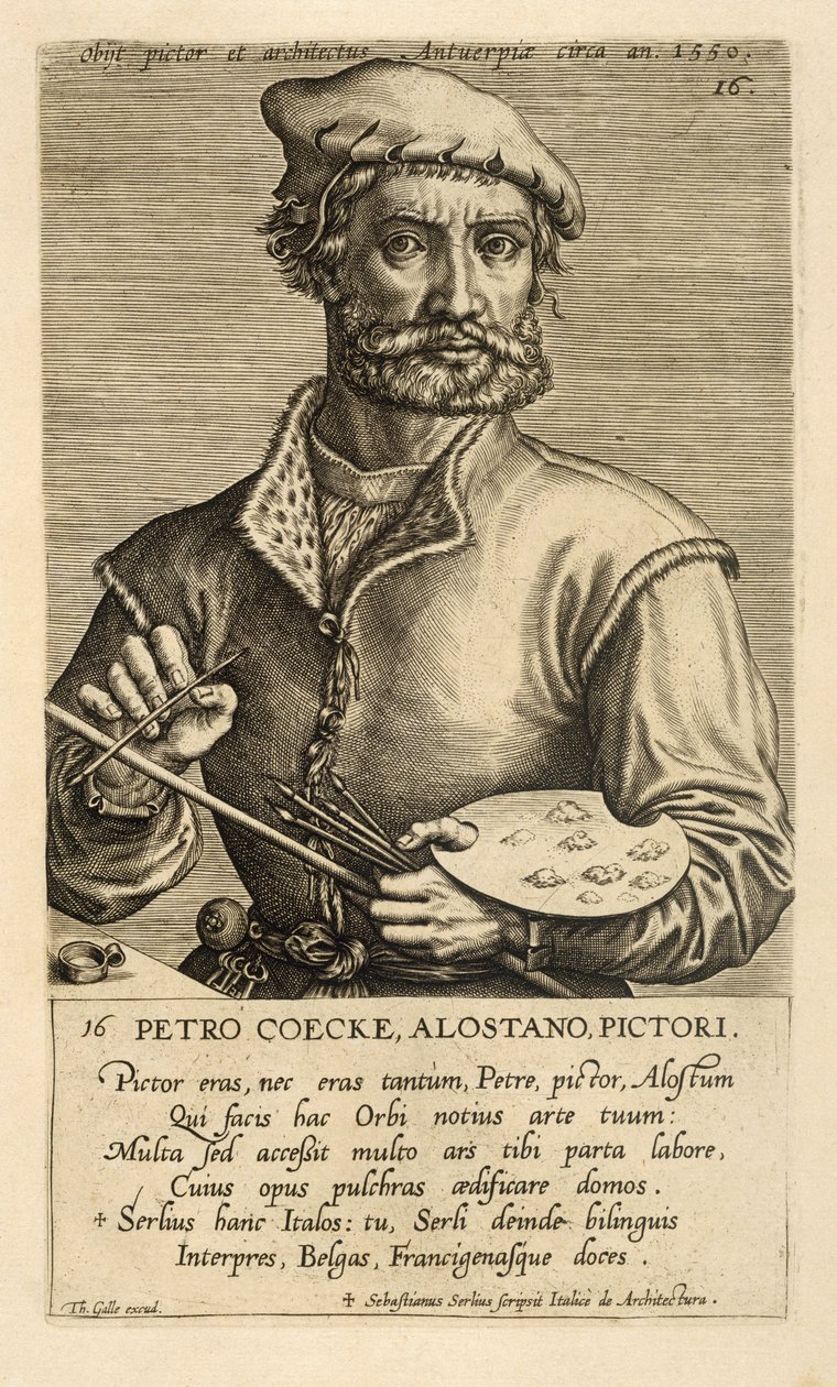 Retrato de Pieter Coecke de Aelst the Elder de Theodor Galle