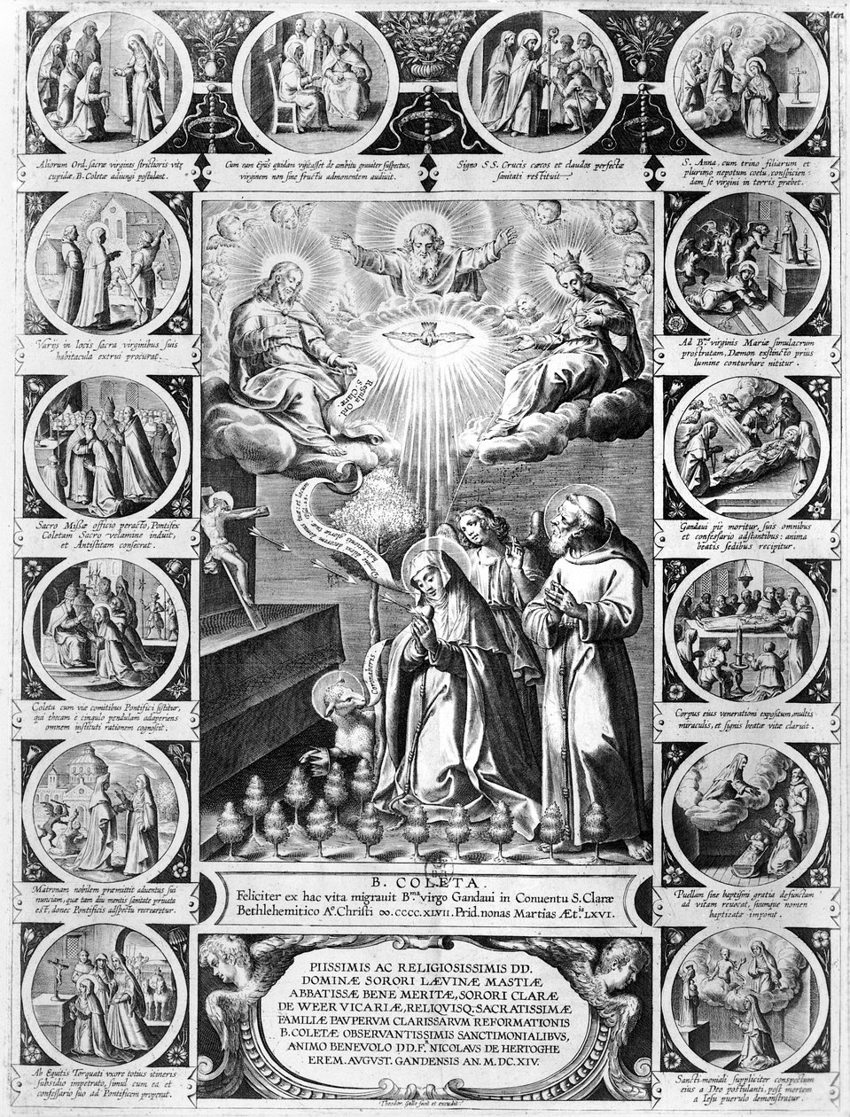 Cenas da Vida de São Colette (1381-1447) de Theodor Galle