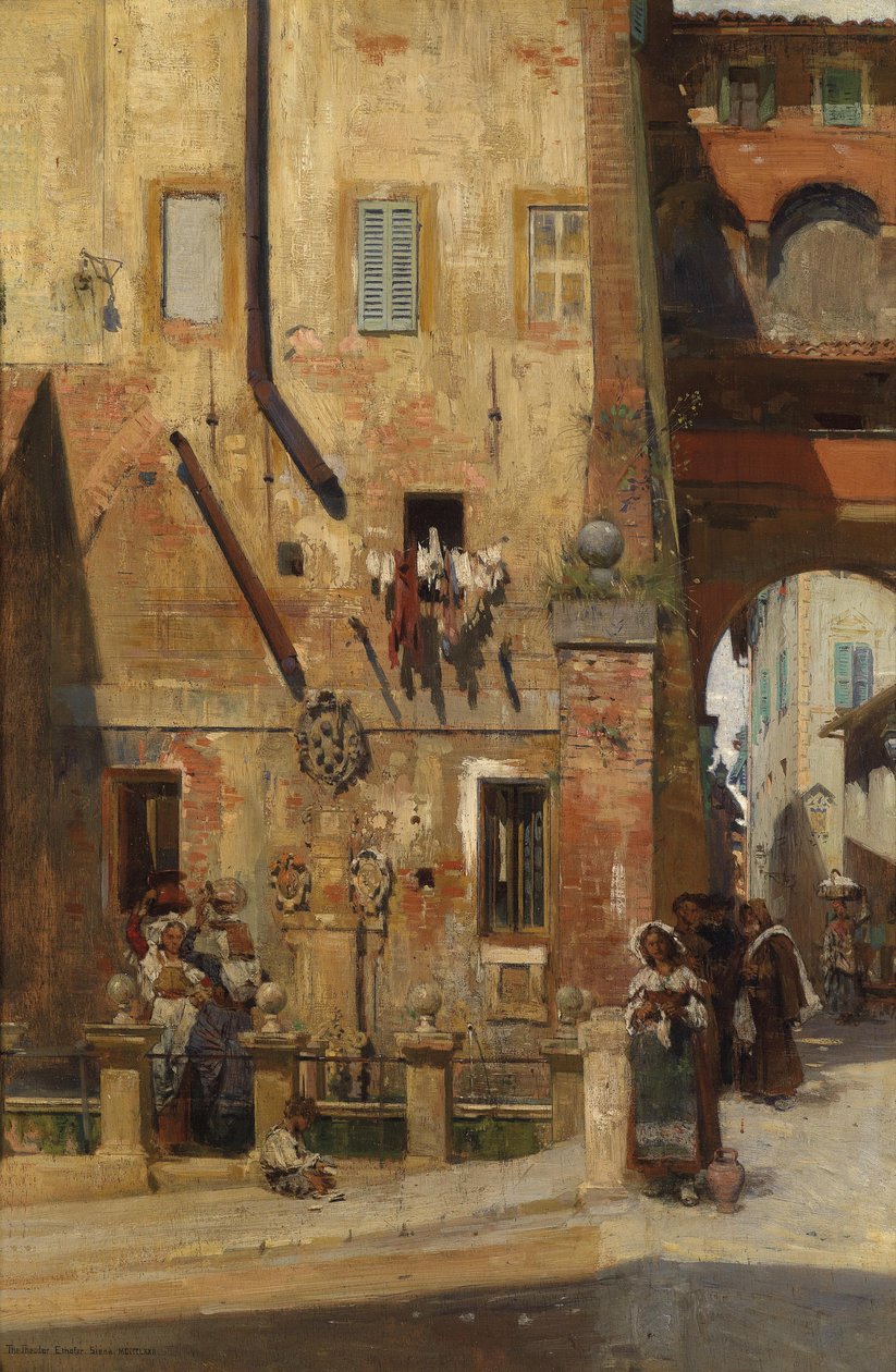 Agitação e agitação nas ruas de Siena de Theodor Josef Ethofer