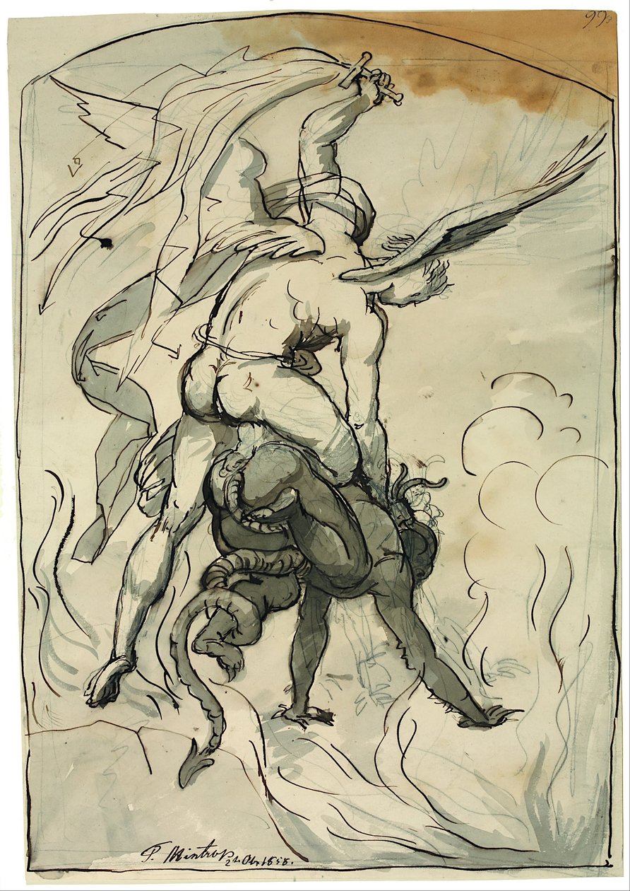 São Miguel Lutando contra o Diabo de Theodor Mintrop